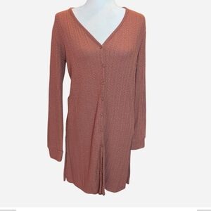 Women's Rust Cardigan Sweater